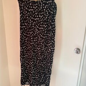 Wild Fable Black Floral Maxi Skirt
